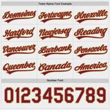 Custom Crimson-Old Gold Reversible Button-Down Baseball Jersey