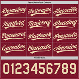Custom Crimson-Cream Reversible Button-Down Baseball Jersey