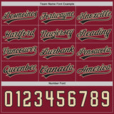Custom Crimson Black-Cream Reversible Button-Down Baseball Jersey