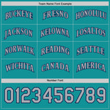 Custom Teal Gray-Navy Reversible Button-Down Baseball Jersey