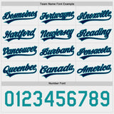 Custom Teal Navy-White Reversible Button-Down Baseball Jersey