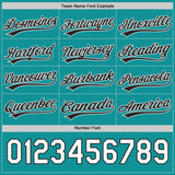 Custom Teal Black-White Reversible Button-Down Baseball Jersey