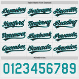 Custom Teal Black-White Reversible Button-Down Baseball Jersey