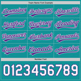 Custom Teal Purple-White Reversible Button-Down Baseball Jersey