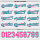 Custom Teal Pink-White Reversible Button-Down Baseball Jersey