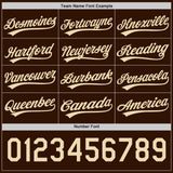 Custom Brown-Cream Reversible Button-Down Baseball Jersey