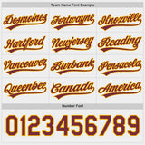 Custom Burgundy White-Gold Reversible Button-Down Baseball Jersey