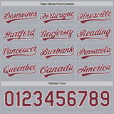 Custom Burgundy White-Gray Reversible Button-Down Baseball Jersey