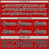 Custom Black Red-White Reversible Double Side Hockey Jersey