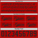 Custom Black-Red Reversible Double Side Hockey Jersey