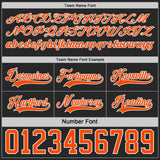 Custom Black Orange-White Reversible Double Side Hockey Jersey