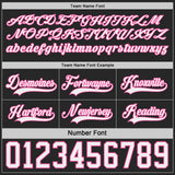 Custom Black White-Pink Reversible Double Side Hockey Jersey