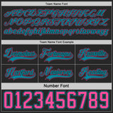 Custom Black Pink-Teal Reversible Double Side Hockey Jersey