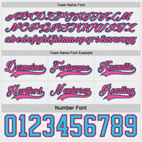 Custom Black Pink-Sky Blue Reversible Double Side Hockey Jersey