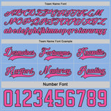Custom Black Pink-Light Blue Reversible Double Side Hockey Jersey