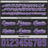 Custom Black Purple-White Reversible Double Side Hockey Jersey