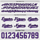 Custom Black White-Purple Reversible Double Side Hockey Jersey