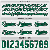 Custom Black White-Kelly Green Reversible Double Side Hockey Jersey