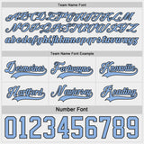 Custom Black White-Light Blue Reversible Double Side Hockey Jersey