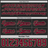 Custom Black Maroon-Cream Reversible Double Side Hockey Jersey