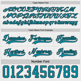Custom Black White-Teal Reversible Double Side Hockey Jersey