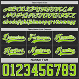 Custom Black Neon Green-White Reversible Double Side Hockey Jersey