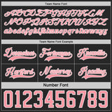 Custom Black Medium Pink-White Reversible Double Side Hockey Jersey