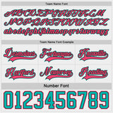Custom Black Neon Pink-Aqua Reversible Double Side Hockey Jersey