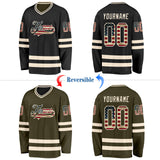 Custom Black Olive Reversible Double Side Hockey Jersey