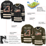 Custom Black Olive Reversible Double Side Hockey Jersey