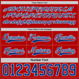 Custom Red Royal-White Reversible Double Side Hockey Jersey
