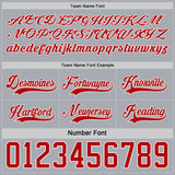 Custom Red White-Gray Reversible Double Side Hockey Jersey