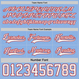 Custom Red White-Light Blue Reversible Double Side Hockey Jersey