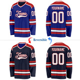 Custom Royal Navy Reversible Double Side Hockey Jersey