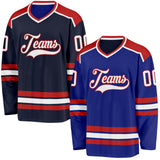 Custom Royal Navy Reversible Double Side Hockey Jersey