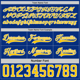 Custom Royal Yellow-White Reversible Double Side Hockey Jersey
