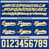 Custom Royal White-Yellow Reversible Double Side Hockey Jersey