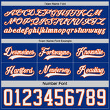 Custom Royal White-Orange Reversible Double Side Hockey Jersey