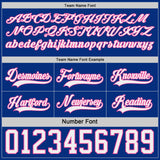 Custom Royal White-Pink Reversible Double Side Hockey Jersey