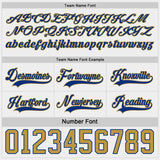 Custom Royal White-Old Gold Reversible Double Side Hockey Jersey