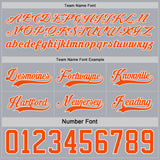 Custom Orange White-Gray Reversible Double Side Hockey Jersey