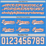 Custom Orange White-Powder Blue Reversible Double Side Hockey Jersey
