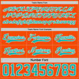 Custom Orange Aqua-White Reversible Double Side Hockey Jersey