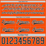 Custom Orange Black-White Reversible Double Side Hockey Jersey