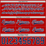 Custom Navy Red-White Reversible Double Side Hockey Jersey