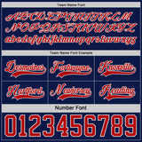Custom Navy Red-White Reversible Double Side Hockey Jersey