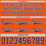 Custom Navy Orange-White Reversible Double Side Hockey Jersey