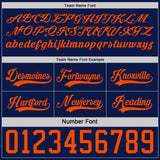 Custom Navy-Orange Reversible Double Side Hockey Jersey