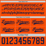 Custom Navy-Orange Reversible Double Side Hockey Jersey