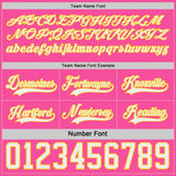 Custom Pink White-Yellow Reversible Double Side Hockey Jersey